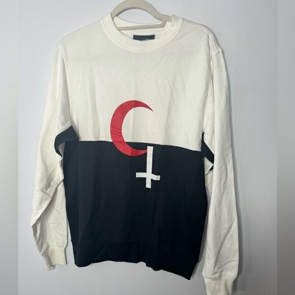 black scale religious holiday crew in white size small - Picture 2 of 7